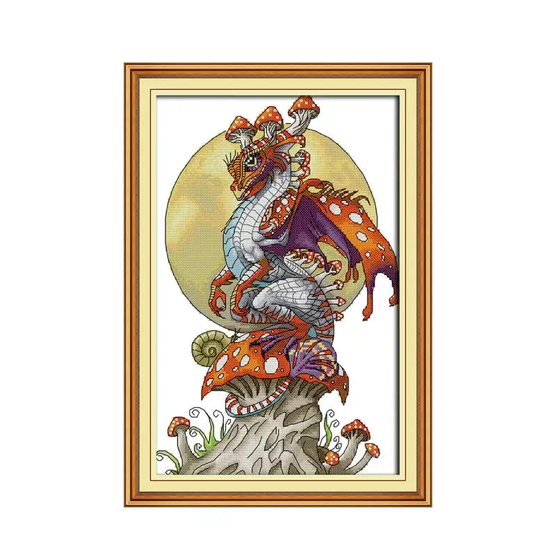 Набор для вышивки крестиком в виде динозавра дракона животного 18 карат 14 11