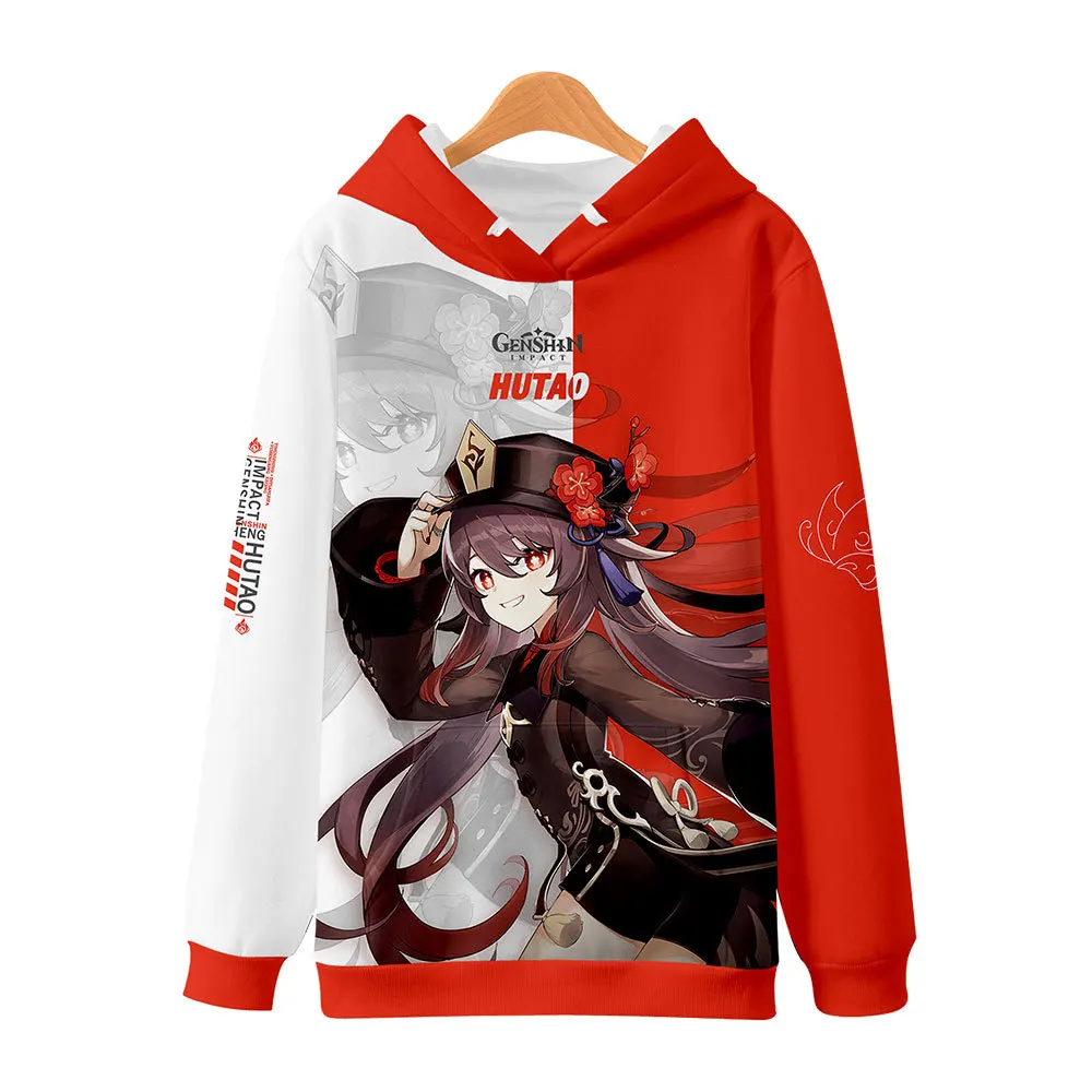 

2021 New Creative Genshin Impact Hoodies Sweatshirt Women Men Spring Autumn Fashion Hooded Fashion Hip hop Streetwear Clothes