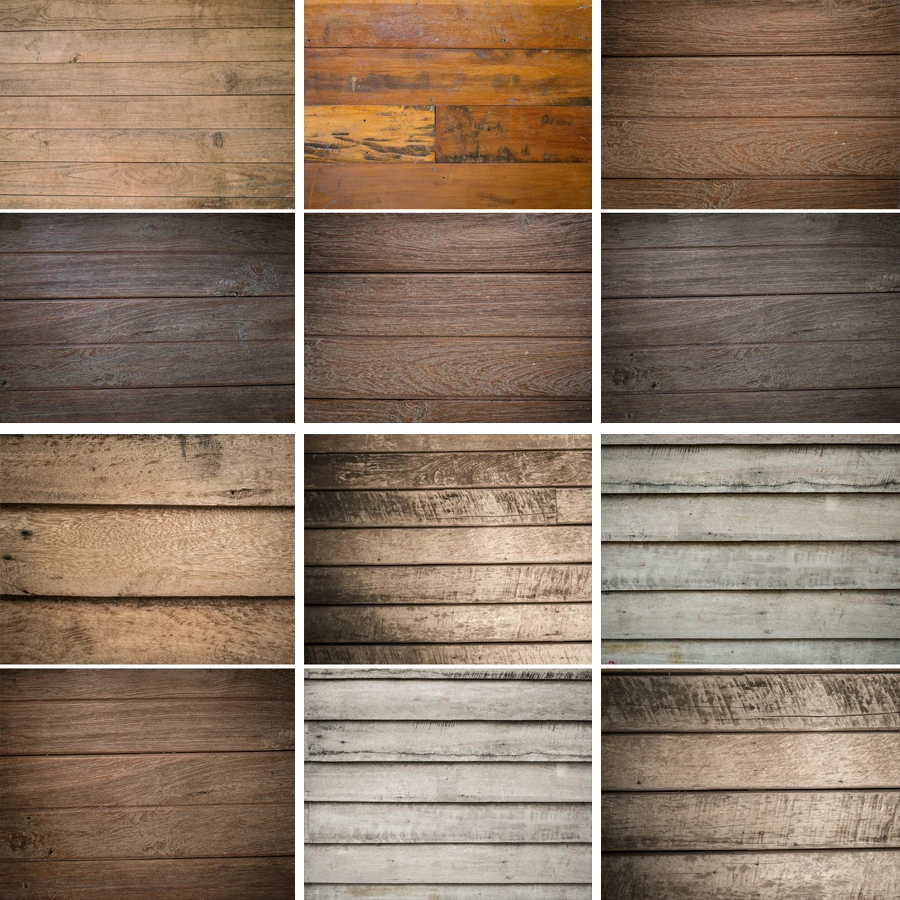 Реквизит для фотостудии Nitree серый винтажный фон с деревянным полом и текстурой