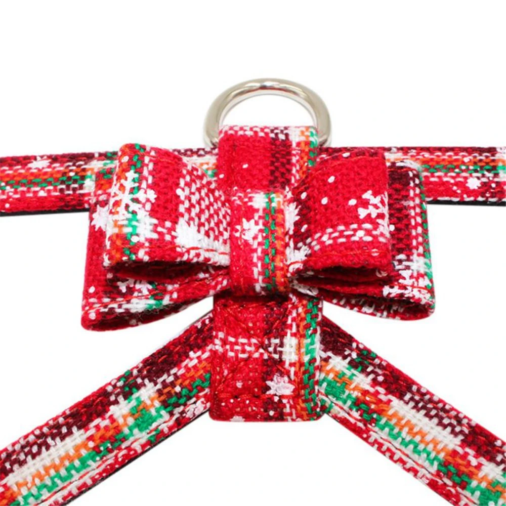 Рождественский жилет для собак шлейка воротник поводок быстросъемная собачка из