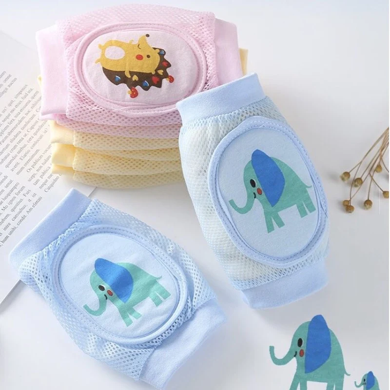 

Carton Baby Knee Pads Anti Slip Mesh Cushion Crawling Protector Kids Kneecaps