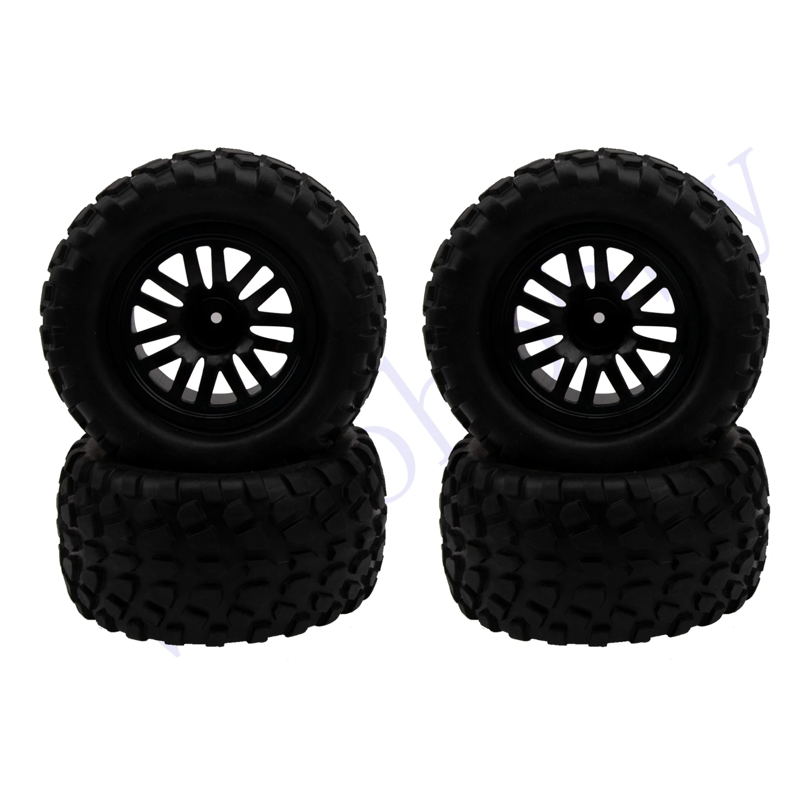 

RC Wheel Rim Rubber Tires Set 12mm Hex for HSP Redcat Exceed Tamiya HPI Kyosho 1/10 Off-Road Buggy Monster Short-Course Truck