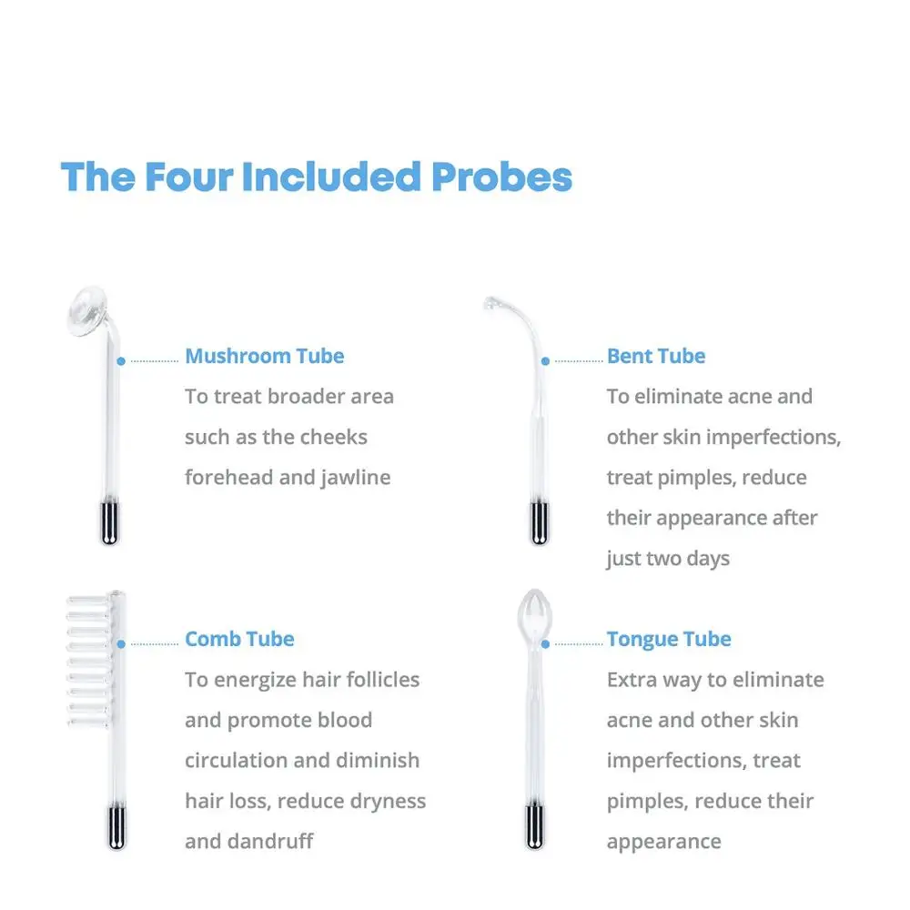 4 в 1 высокочастотный Электротерапия электрод светильник акне палочка уход за