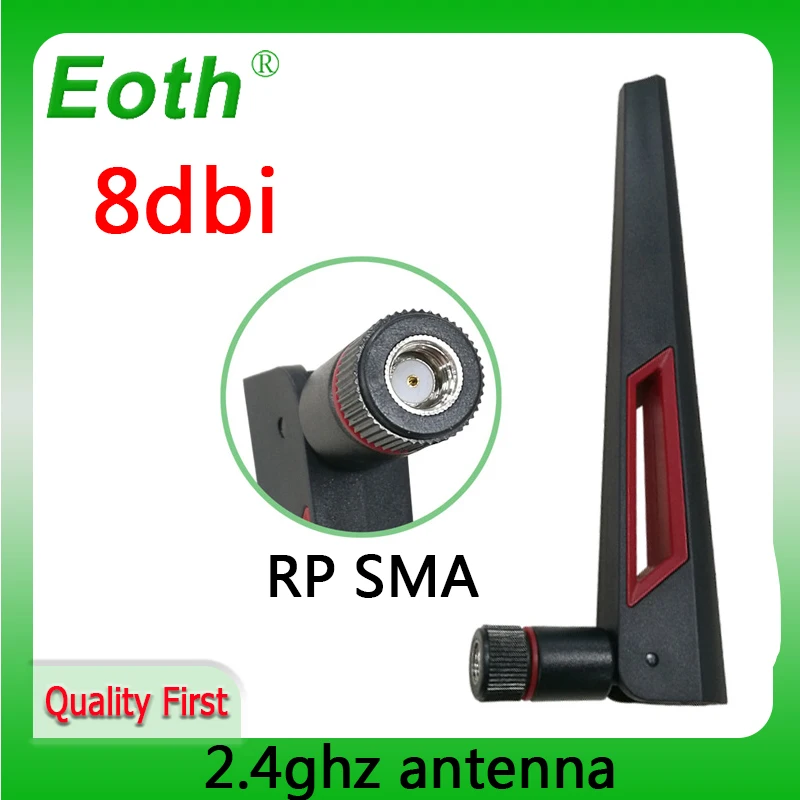 

EOTH 1 2pcs 2.4g antenna 8dbi sma female wlan wifi 2.4ghz antene pbx iot module router tp link signal receiver antena high gain