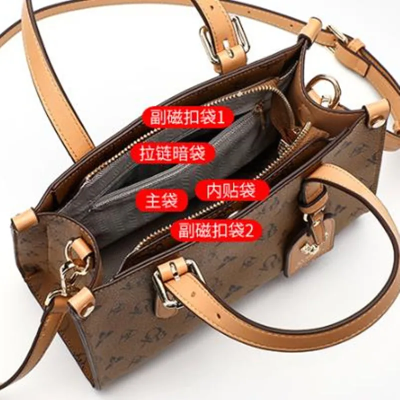 2021 New Fashion 100% Leather Wallet Retro Printing Large Capacity Handbag Messenger Shoulder Bag Luxury Designer Sac Luxe Gg