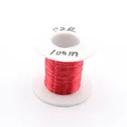 Магнитный провод 100 м * 0,2 мм, 1 шт., эмалированный медный провод QA, Красный магнитный провод для катушки индуктивности, реле электрического измерителя катушки, обмотки