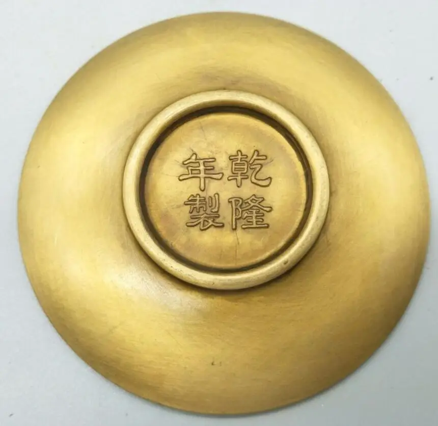 

China brass twelve zodiac Dish small crafts statue