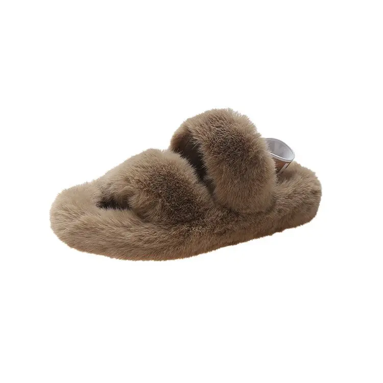 

Plush shoes women's candy color 2021 autumn and winter new style warm plush word