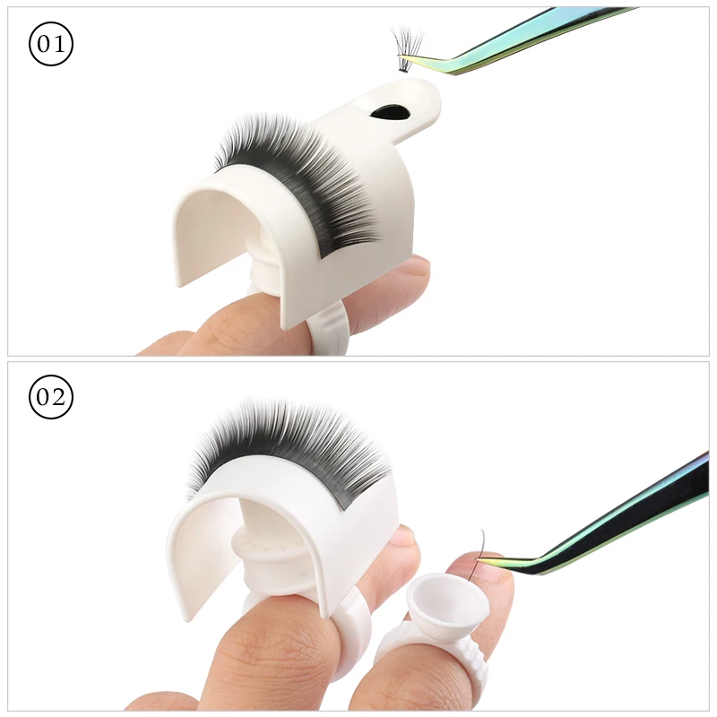 Поднос для накладных ресниц и кольцо клея два в одном набор инструментов макияжа