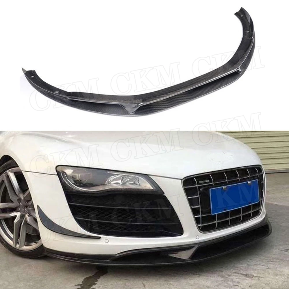 Передний спойлер из углеродного волокна для Audi R8 V8 V10 Coupe трансформер 2008-2015