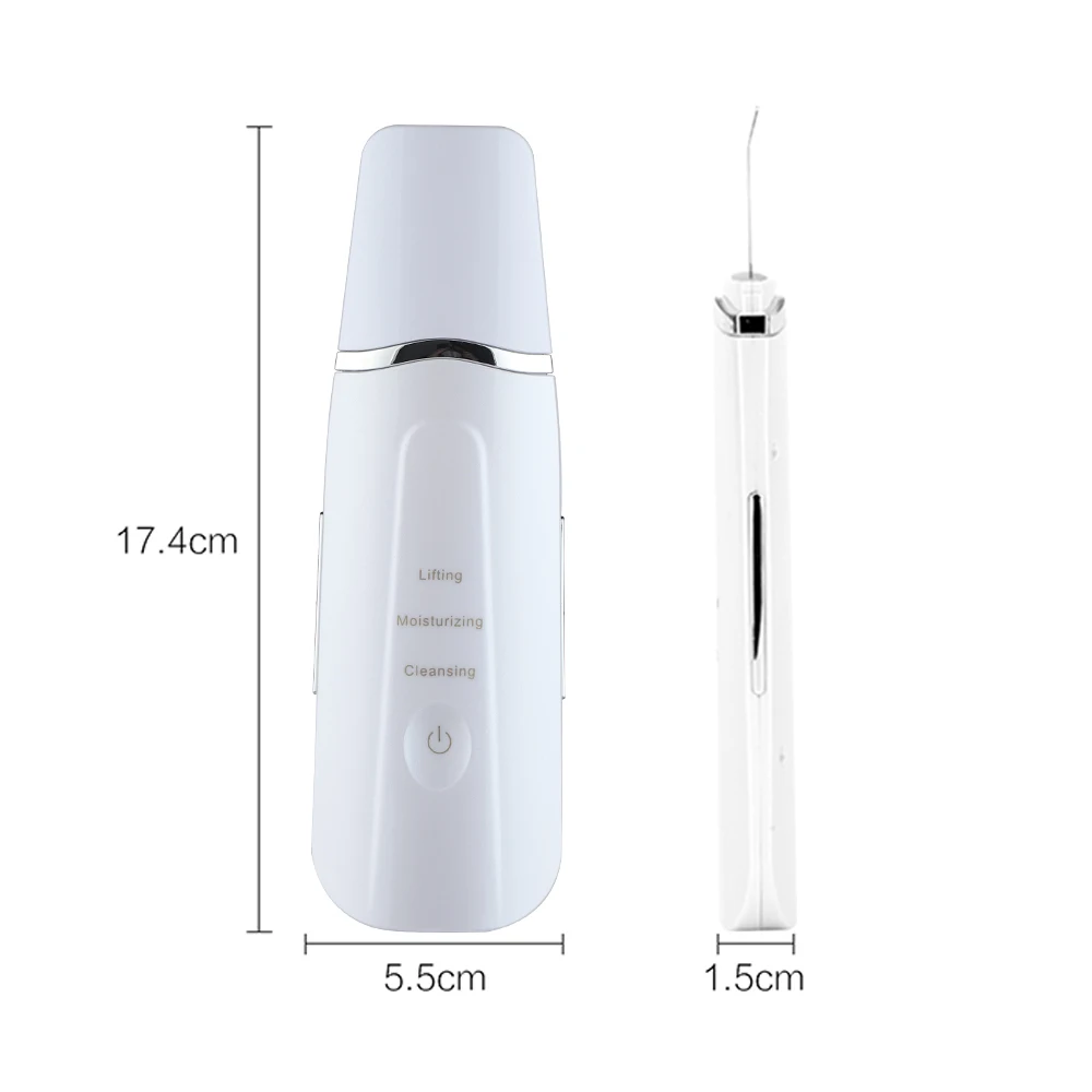 Ультразвуковой скраб для кожи лица очиститель пилинг Вибрация Удаление угрей