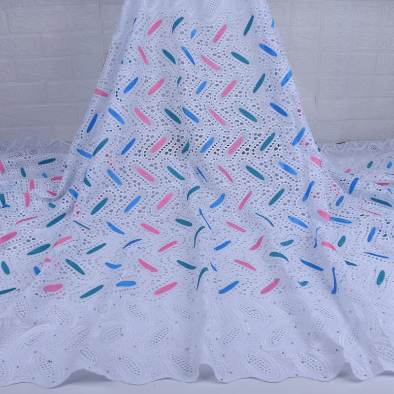 Hollow Pure Cotton African Lace Fabric Swiss Voile In Switzerland Fashion Nigerian Embroidery Women Dress A1722 | Дом и сад