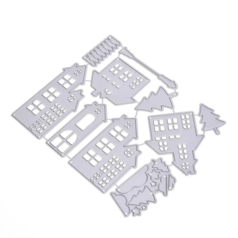 Yfashion Christmas House Cutting Dies Stencil Metal Template Mould for DIY Scrapbook Album Paper Card | Дом и сад