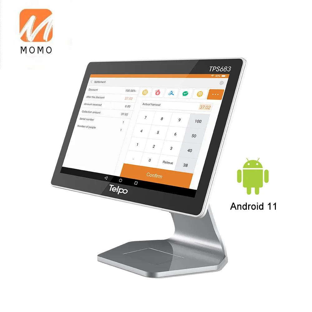 Электронный pos-терминал на базе Android 11 с сенсорным экраном недорогая система pos