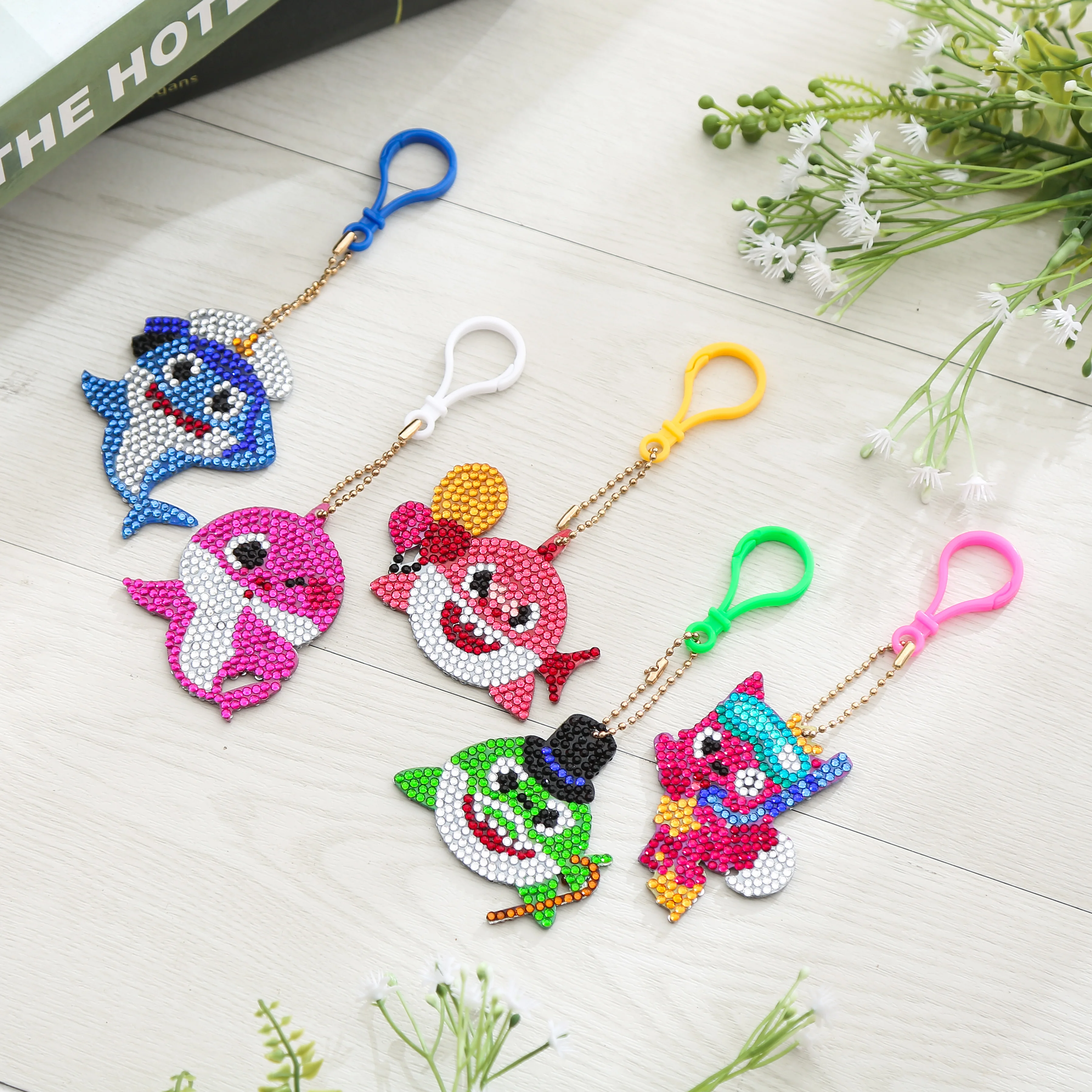 

5D DIY diamond painting keychain elephant keychain handmade diamond mosaic bag pendant Woman Girl Jewelry Keyring