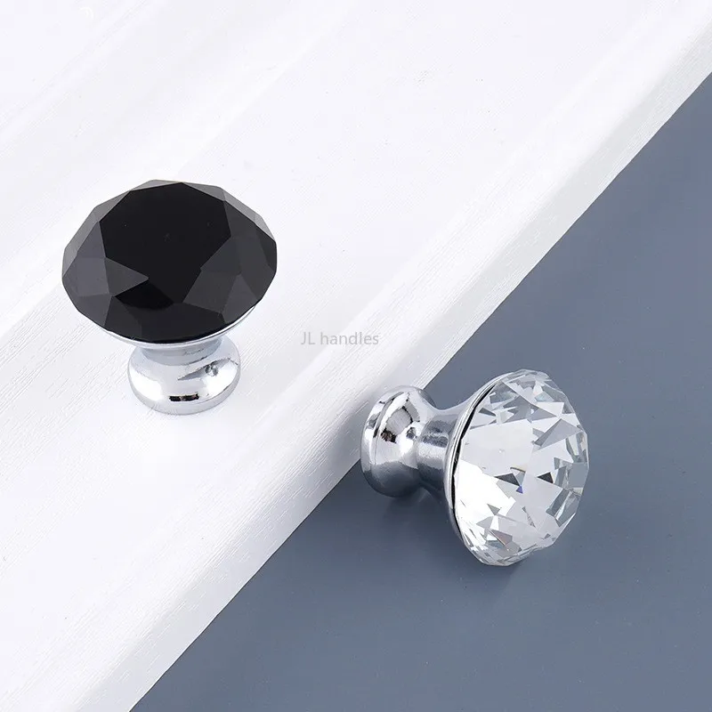 Zinc Alloy Drawer Silvery Long Crystal Handle Dresser Wardrobe Handles for Cabinet Kitchen Pull Cupboard Knob drawer knobs | Обустройство