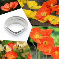 corn poppy petals cookie cutter mold stainless steel polymer clay cutting mould petal fondant cake decorating supplies tool