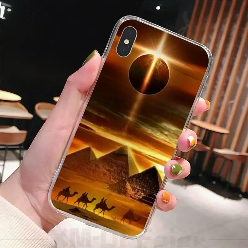 

2020phone cases for iphone 7 11 12 Pro Max X XS 8 PLUS XR SE Cover Egyptian Pyramids transparent