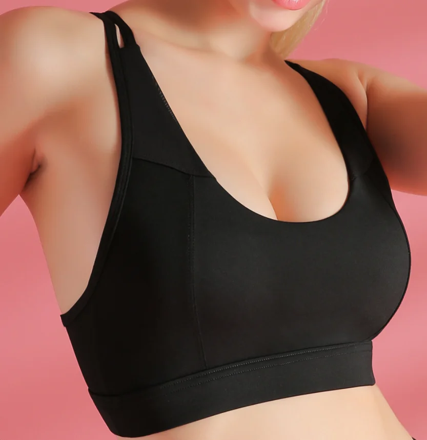 

OEM Service Sports bra Gym breathable shockproof stitching fitness Garment Women Beautiful mesh back Sports Bra