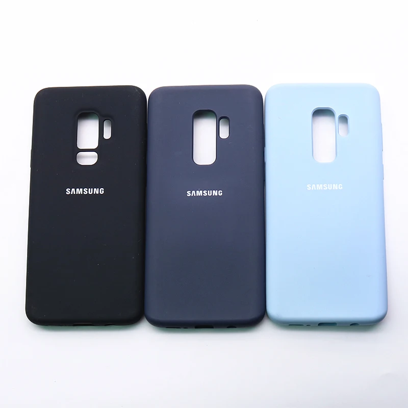 Оригинальный чехол для Samsung Galaxy s9 s9plus закрытый шелковистый силиконовый мягкий на