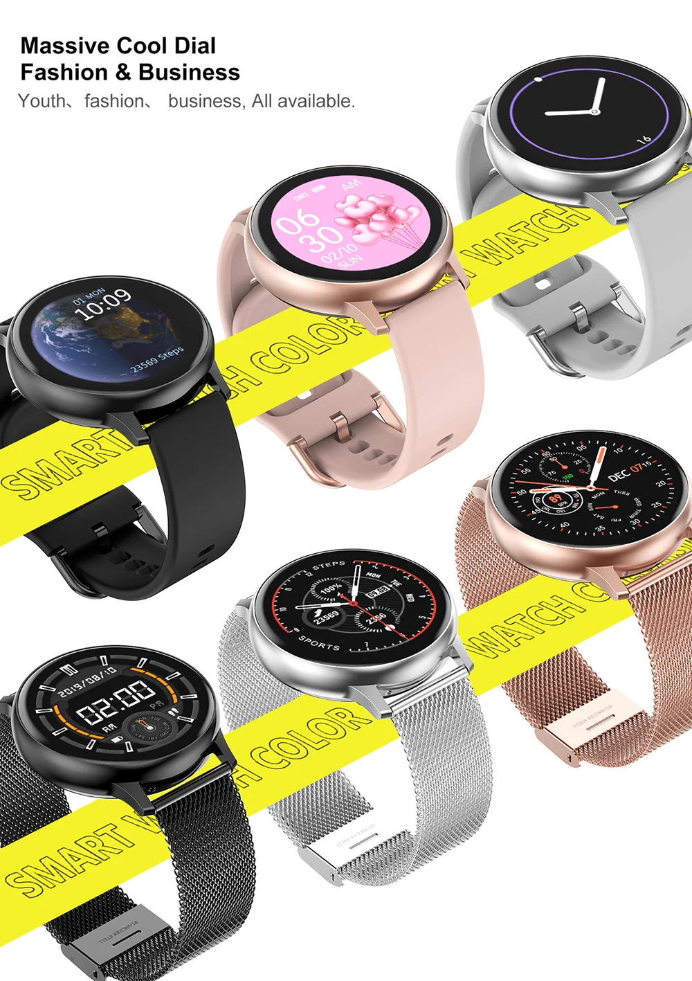 

Full Touch Smart Watch Women Waterproof Bracelet ECG Heart Rate Monitor Sleep Monitoring Smartwatch Men Connect IOS Android
