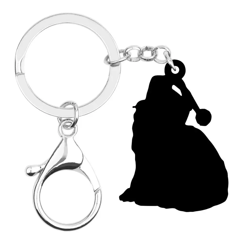 Брелок для ключей Bonsny из акрила в виде шотландского котенка рождественском стиле