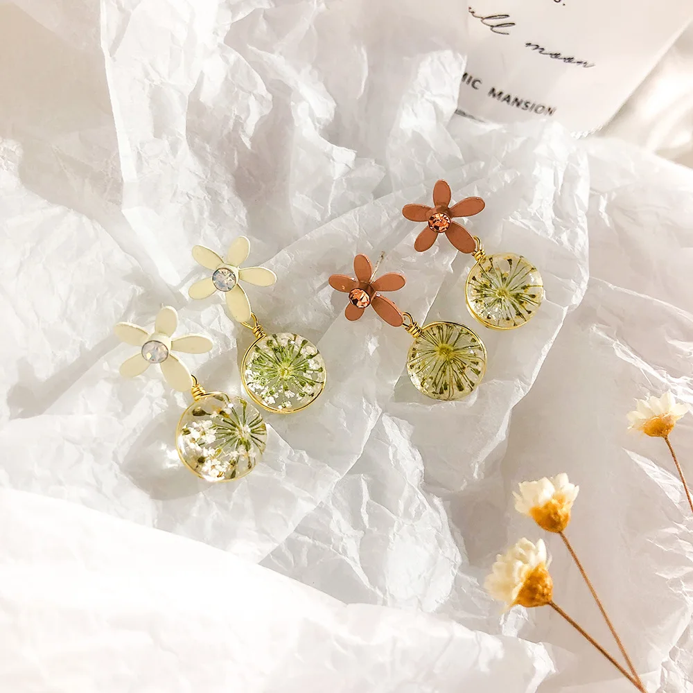 2019 Simple New Crystal Water Drop plant Women earrings Sweet personality fashion elegant flower | Украшения и аксессуары