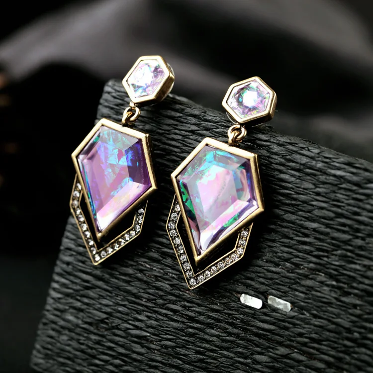 Висячие серьги геометрической формы в новом дизайне модные ювелирные украшения