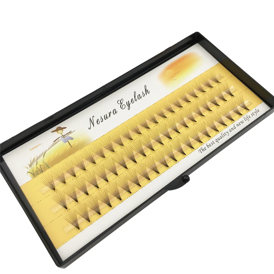 60 шт./лот предварительно изготовленные объемные веера Индивидуальные ресницы