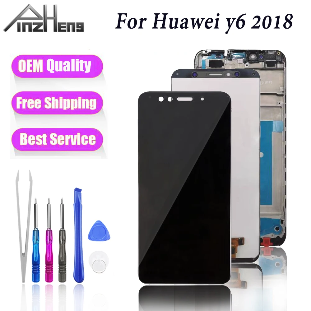 PINZHENG AAAA ЖК дисплей для Huawei Y6 2018 сенсорный экран сменный ATU L11 L21 L22 LX1 LX3 L31 L42|Экраны