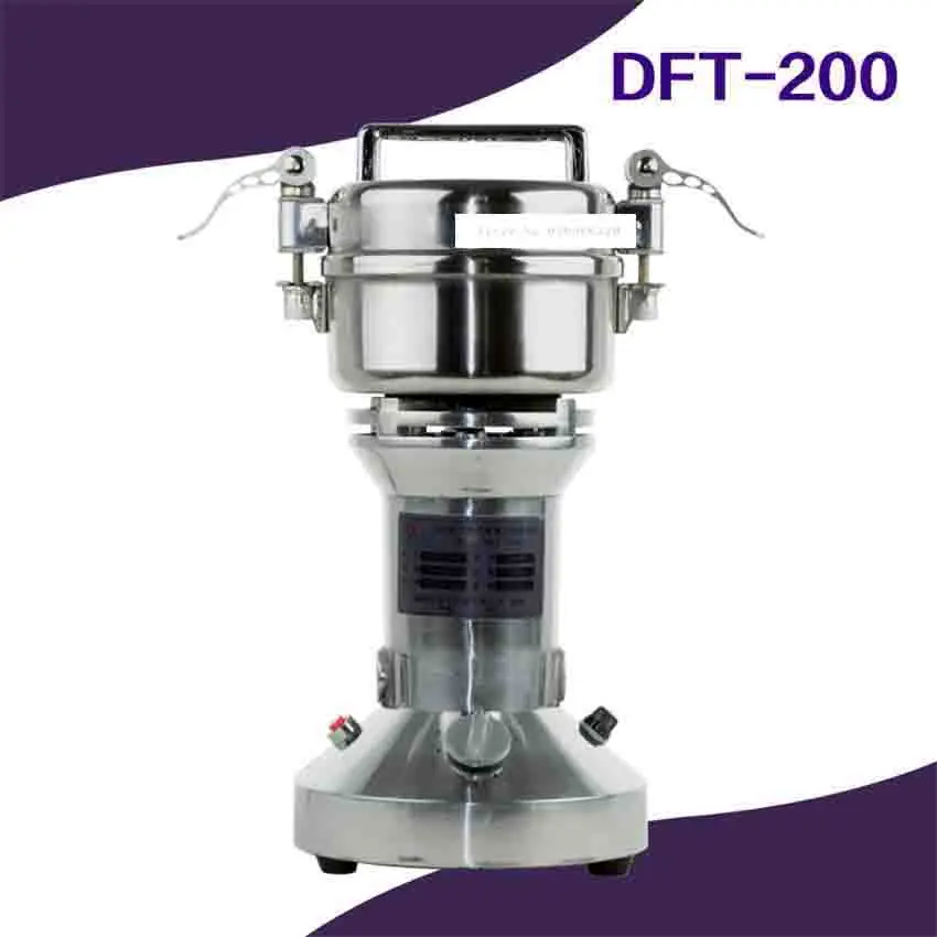 

DFT-200 Electric Herbal Grinder Portable Household Medicine Powder Machine 200g 220v/110v 400W 30-200 Mesh 25000r/Min Hot Sale