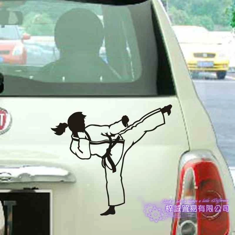 Женщина Боксерский клуб тхэквондо каратэ стикер Kick Play автомобиль наклейка