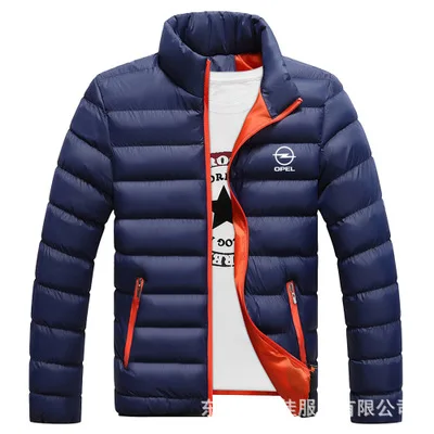 

New Fashio for Opel Car Logo Winter Jackets Parka Men Autumn Warm Outwear Brand Slim Mens Coats Casual Windbreaker