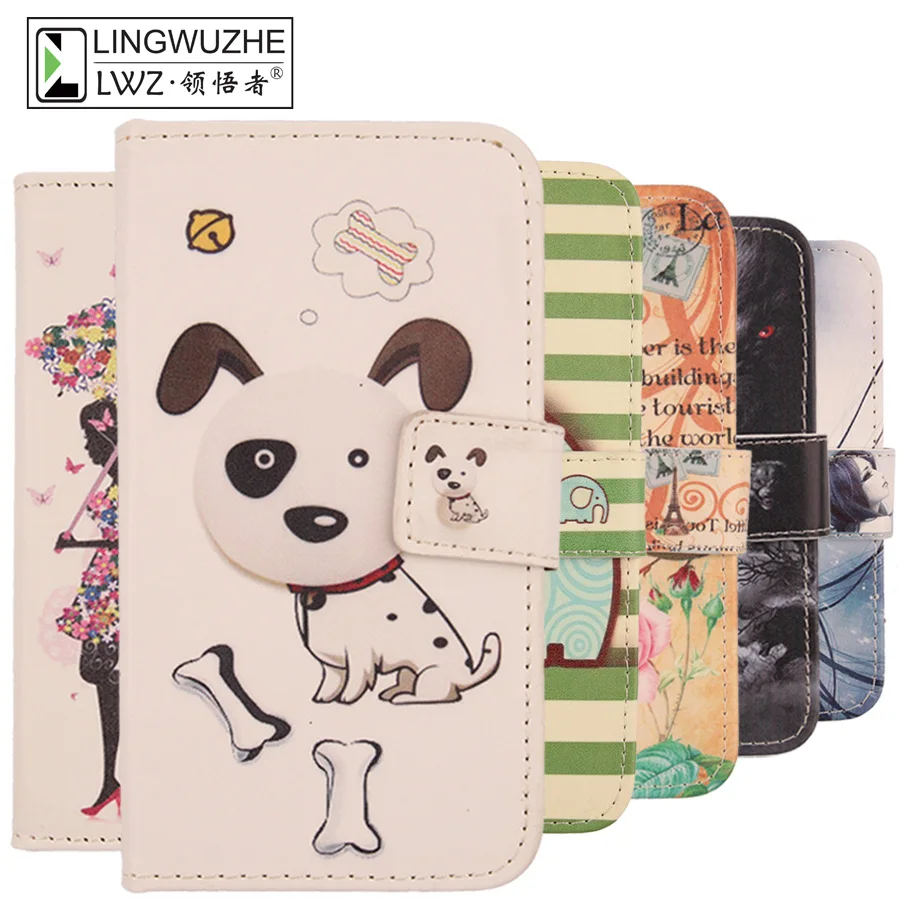 Danew Konnect 602 чехол 6 дюймов милый кожаный флип бумажник для телефонов Чехол кобура