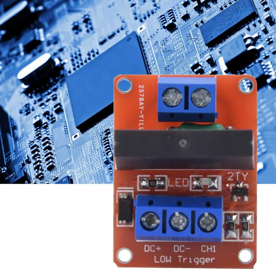 2Pcs Single Channel Relay DC5V Solid State Module Low Level with Power Anti-Reverse Connection Function(red) | Обустройство дома