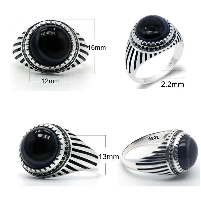 Мужские и женские кольца из серебра 925 пробы с индейкой |