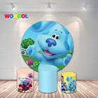 Фон для фотосъемки Woncol с голубыми подсказками детский фон для фотосъемки на 1-й День рождения ребенок душ мультяшная собака синяя виниловая фотобудка реквизит