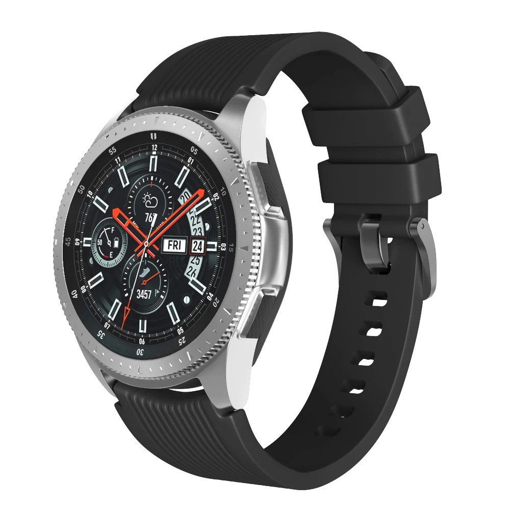 

20mm/22mm watch band for Samsung Galaxy Watch 46mm/3 45mm-41mm/42mm/active 2 Silicone Bracelet Gear S3 Frontier/S2/sport Strap