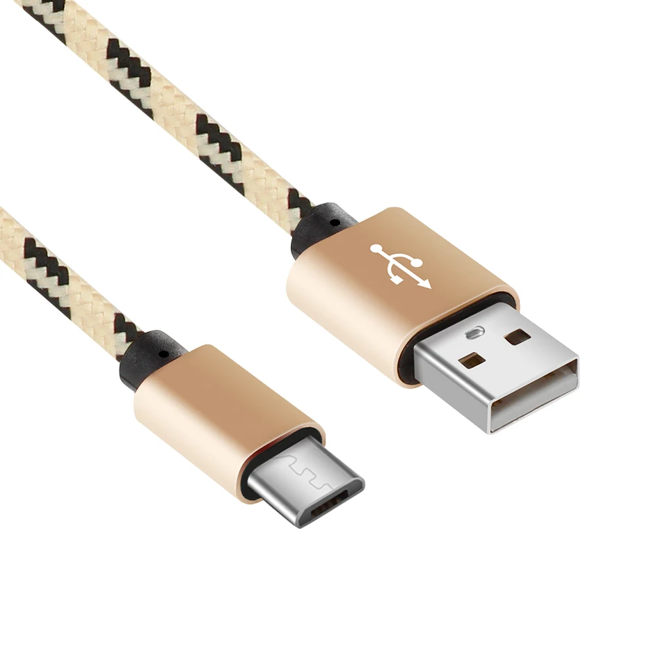 10 шт. нейлоновый Micro USB кабель 5pin для быстрой зарядки 1 м 2 3 м|Кабели мобильных