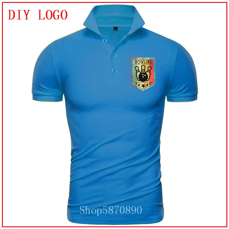 2020 модная мужская рубашка поло неоновая вывеска Strike Боулинг винтажная личность