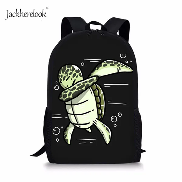 HK846C Jackherelook забавные вытирая море с принтом Черепашки-ниндзя школьные ранцы 3 шт./компл. младший школьник школьный рюкзак для мальчиков и девочек, детские ранцы - Цвет: HK846C