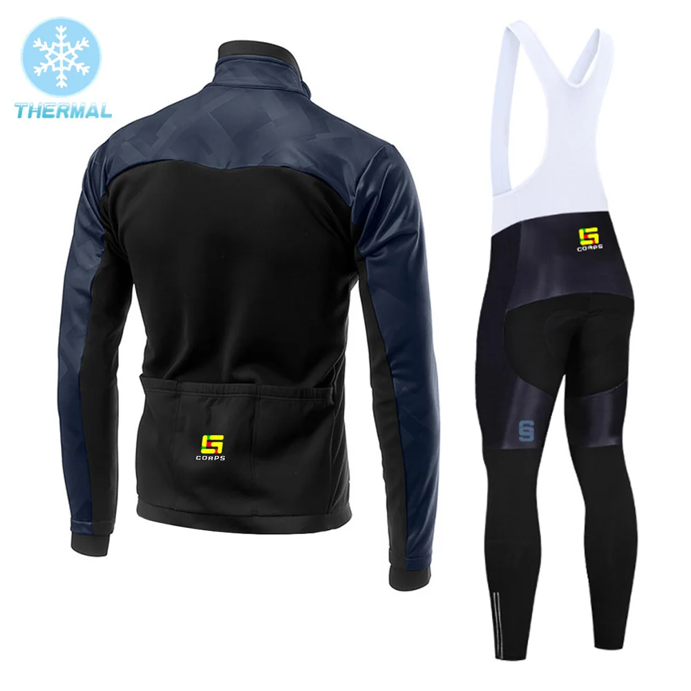 

2021New Cycling Jersey Pro Team Men Bib Set MTB Racing Bicycle Clothing Suits Thermal Mountain Road Bike Uniforms Sportwears