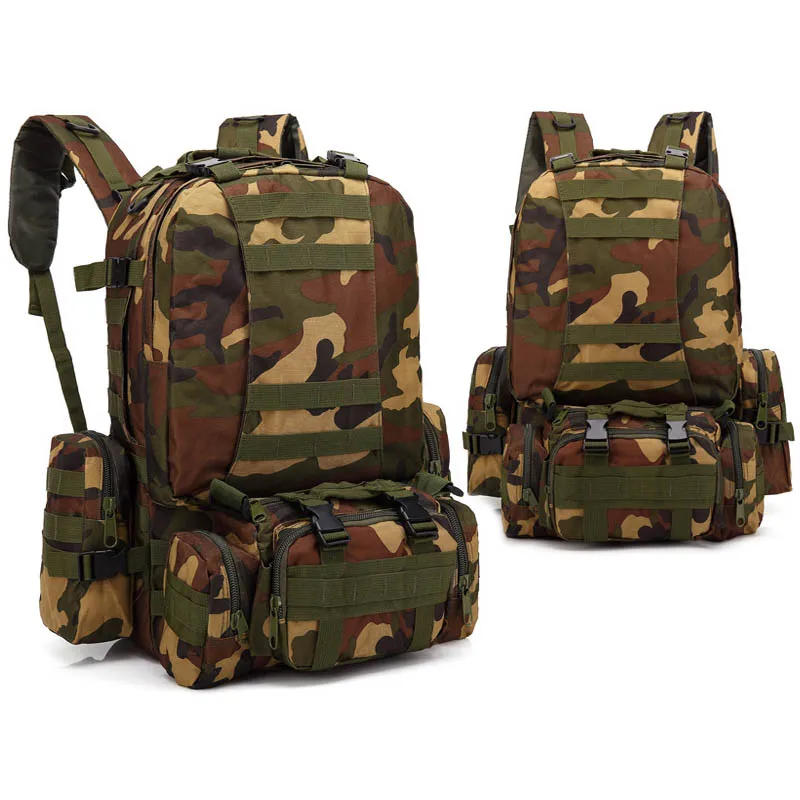 

55L Rucksack Waterproof Climbing Hiking Military Tactical Backpack Bag Camping Mountaineering Outdoor Sport Bag Travel Backpack
