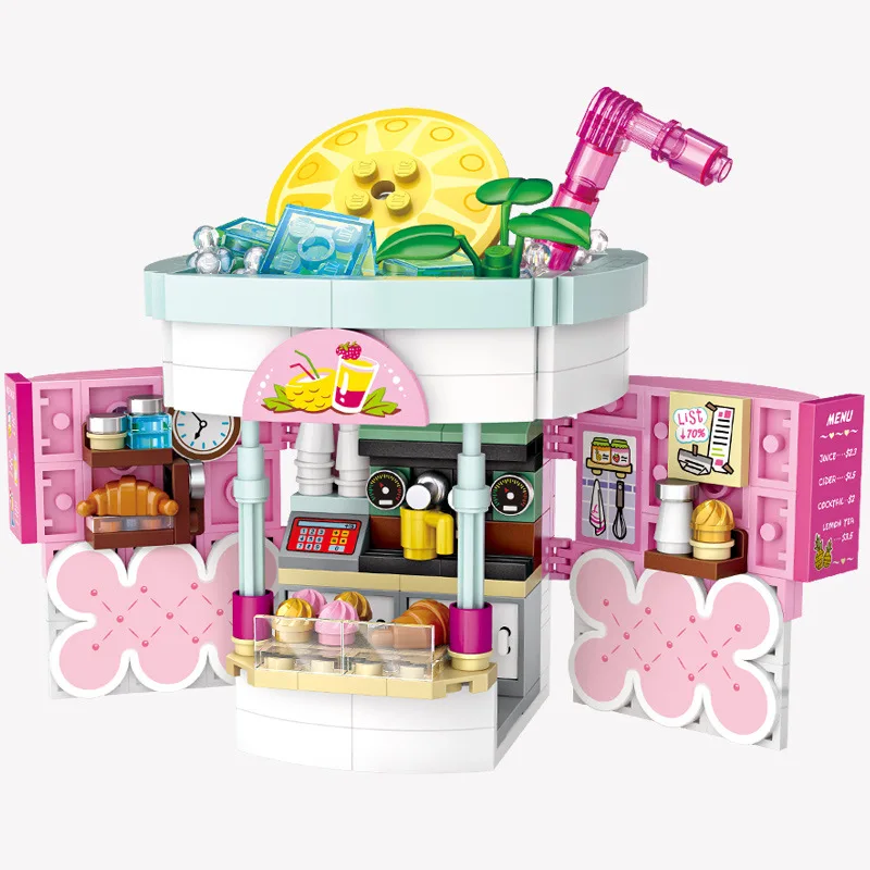 New LOZ Mini Blocks Amusement Park Drinks Shop Burger Model Kid Gift Plastic Building Toys Children | Игрушки и хобби