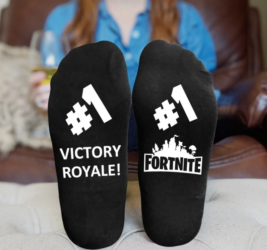 Мужские носки Fortnite черные для мужчин и женщин осенние спортивные чулки дышащие