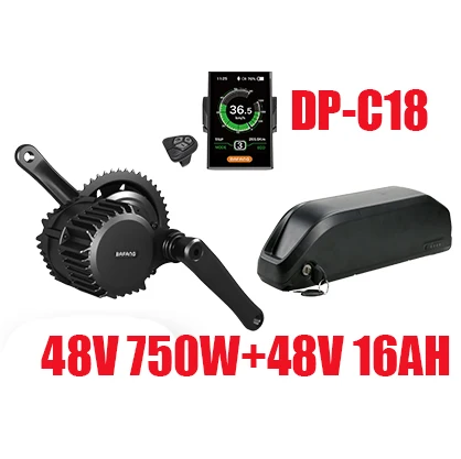 48V750WC1848V16AH Bafang двигатель BBS02 48 в 750 Вт комплект для электрического велосипеда с батареей 48 В 13/14. 5AH 52 в 16ah/17.5Ah Mid Drive BBSHD ebike комплект для преобразования - Цвет: 48V750WC1848V16AH