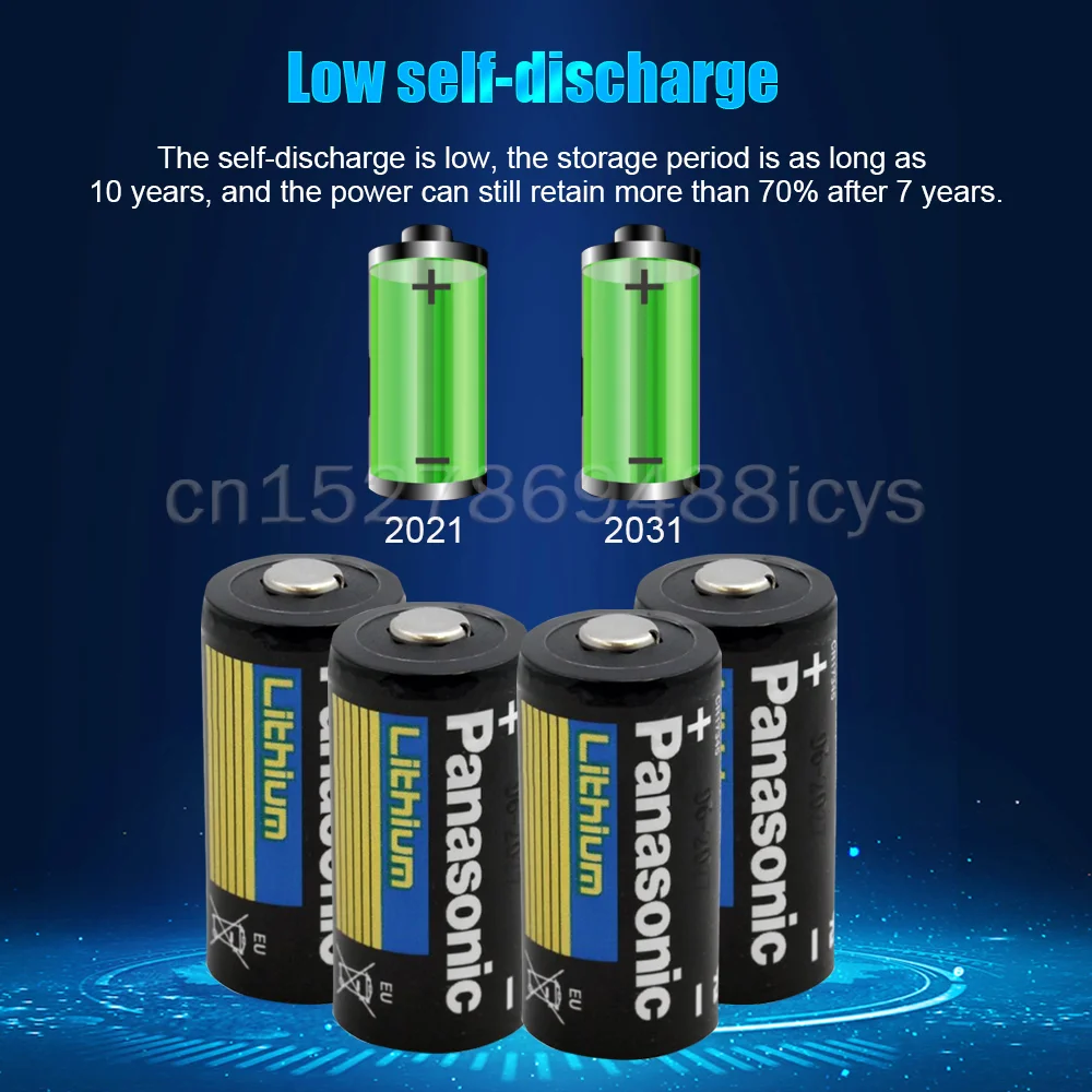 2 шт. оригинальный литиевый аккумулятор Panasonic CR123A 3 в CR123 123A CR17345 16340 кнопочная