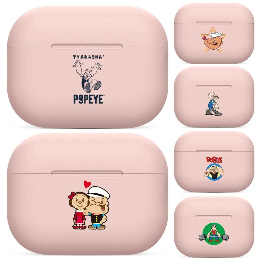 

LVTLV Fashion Classic American Anime Popeye the Sailor For Airpods 1 2 pro case Protective Bluetooth Wireless Earphone Cover For