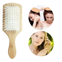 new hair brush anti static cushion comb wooden spa comb teeth wooden makeup tools handle hot care paddle hair massage point w2v4