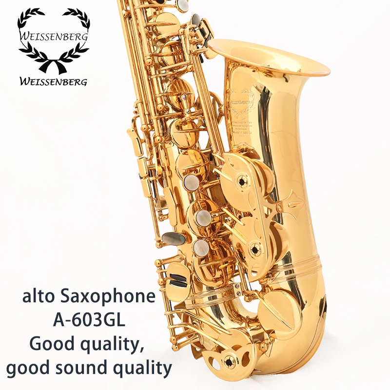 Koop Weissenberg Saxofoon Eb Goudlak Altsax Musical Professionele Saxofoon A-603GL